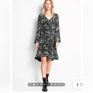 Zadig & Voltaire Floral Dress in Black Rossignol Floral Print size extra small